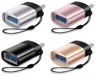 MINI ADAPTER PRZEJŚCIÓWKA KONWERTER OTG USB TYP C NA USB 3.0 5Gb/s 4 KOLORY Marka bez marki