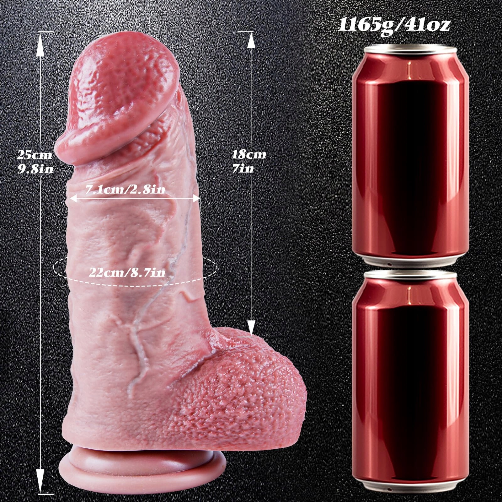 XXL RIESIGER DILDO Silikonowy Realistyczny Z Przyssawką Dla Doświadczonych — miniatura 6