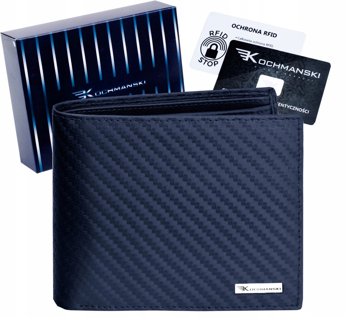 

Skórzany portfel męski Premium carbon Kochmanski