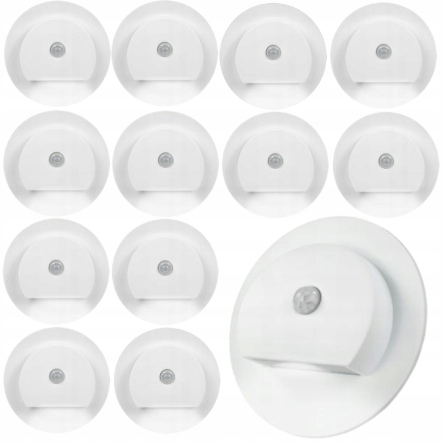 13 X Led Schodišťová Lampa 230V Senzor Pohybu Soumraku Osvětlení Schodů