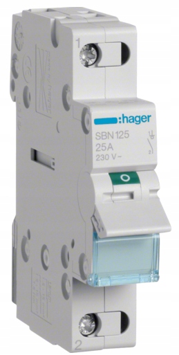 

Hager SBN125 modułowy rozłącznik izolacyjny 1P 25A