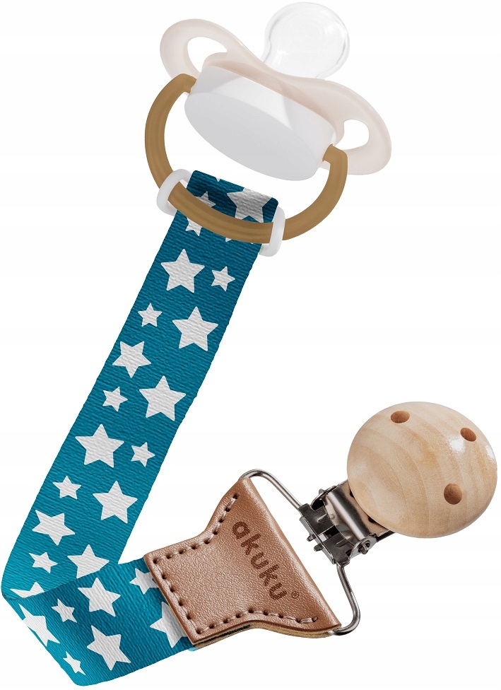 AKUKU TASIEMKA ZAWIESZKA DO SMOCZKA UNIWERSALNA Materiał drewno silikon tkanina