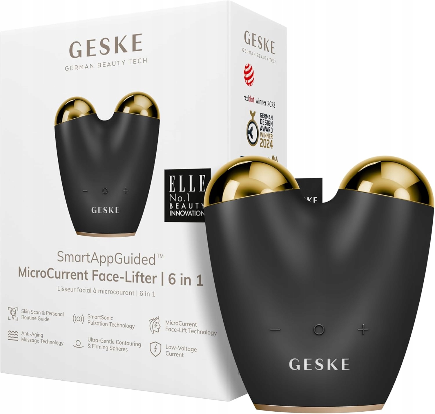 Geske SmartAppGuided MicroCurrent Face-Lifter 6v1 proti vráskám
