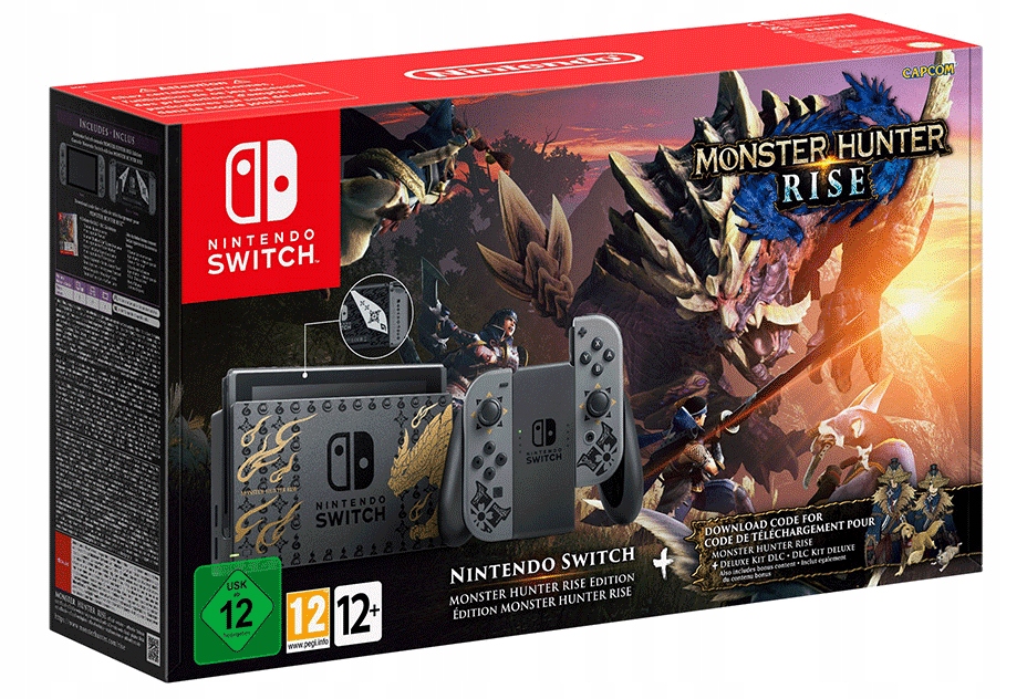 Konsola Nintendo Switch Monster Hunter Rise Edition HAC-001 komplet