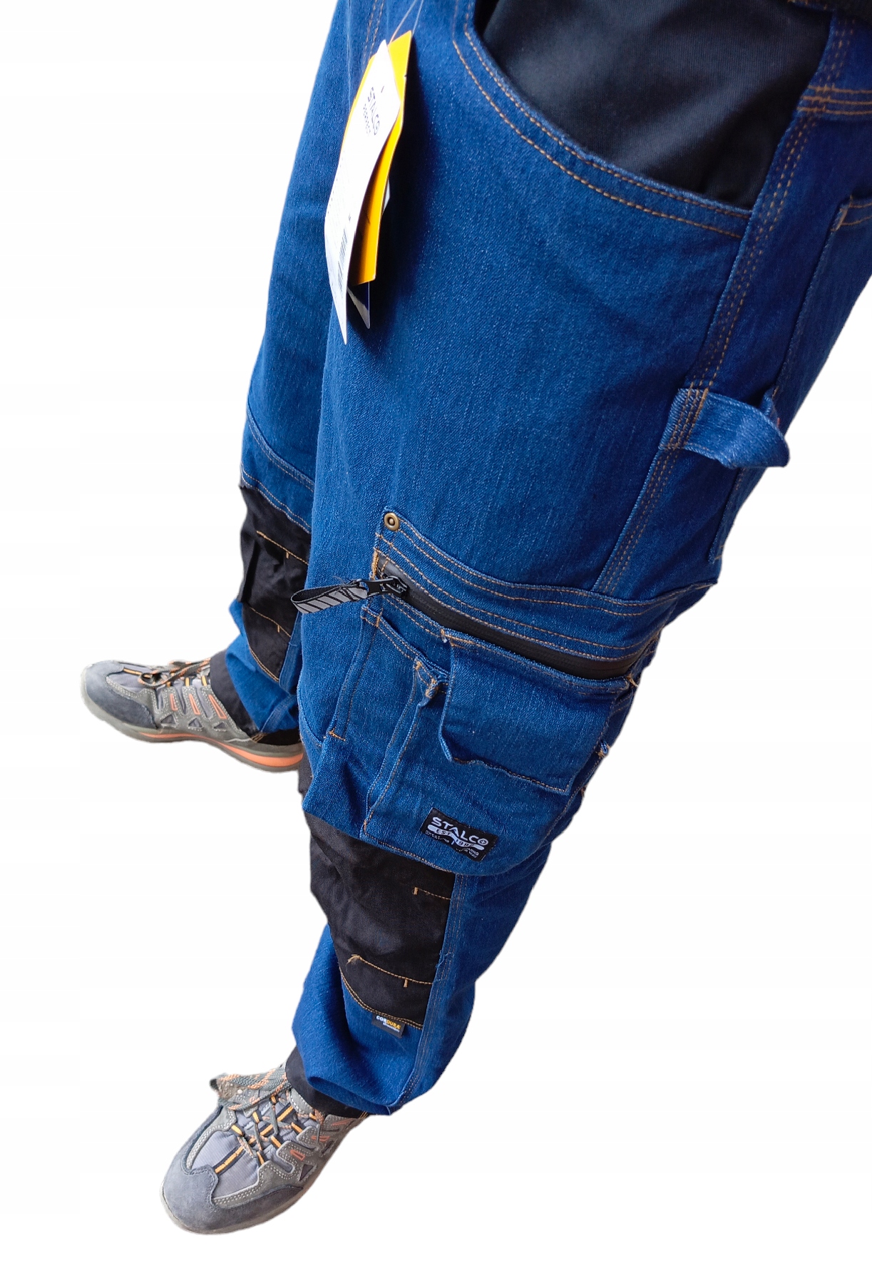 STALCO SPODNIE ROBOCZE DO PASA JEANS JEANSY CORDURA 3M ZAMEK YKK ROZ. L V2