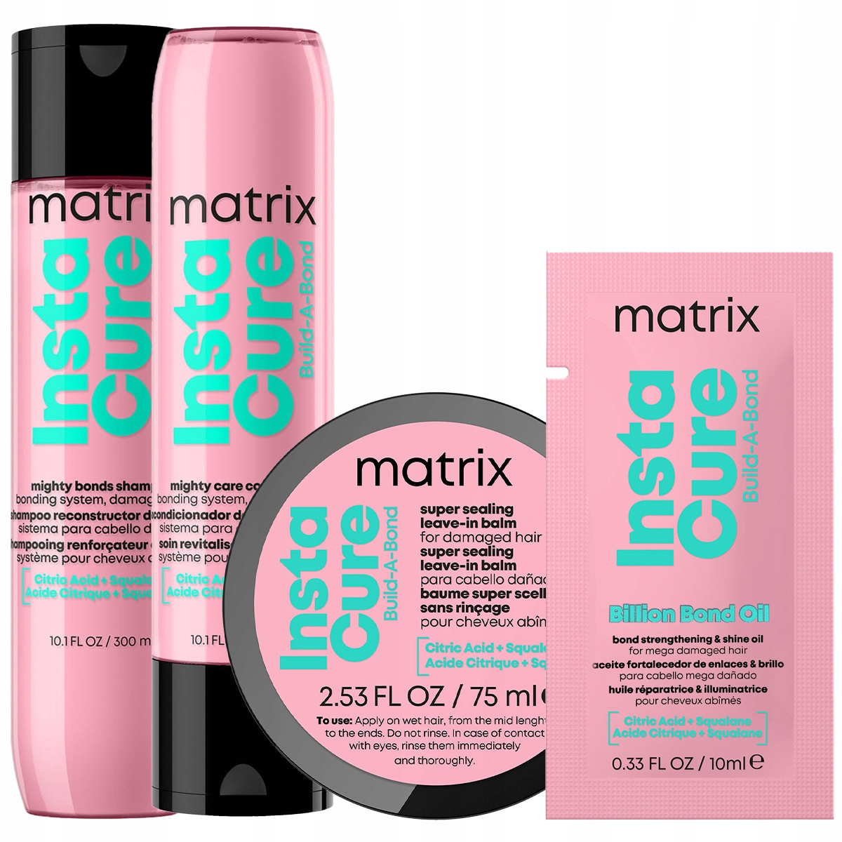 Matrix Instacure Build-A-Bond szampon, odżywka, balsam do włosów