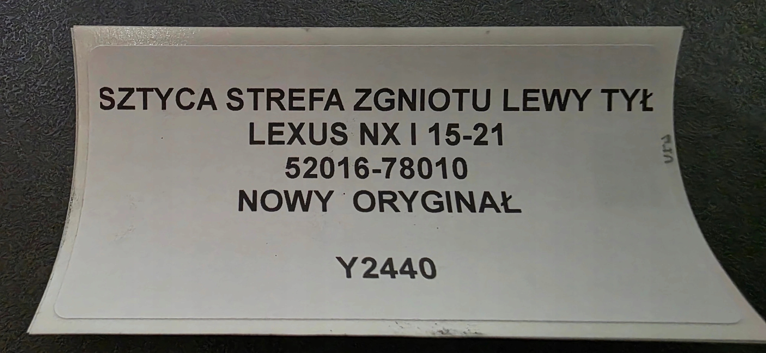 part beam tip left rear part LEXUS NX and 14-21 new original 52016-78010