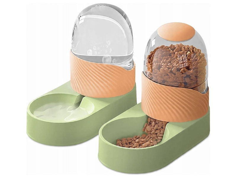 Podavač Miska na krmivo do vody Automatický Dárek Pro Kočky Psa Zeleno-Poma