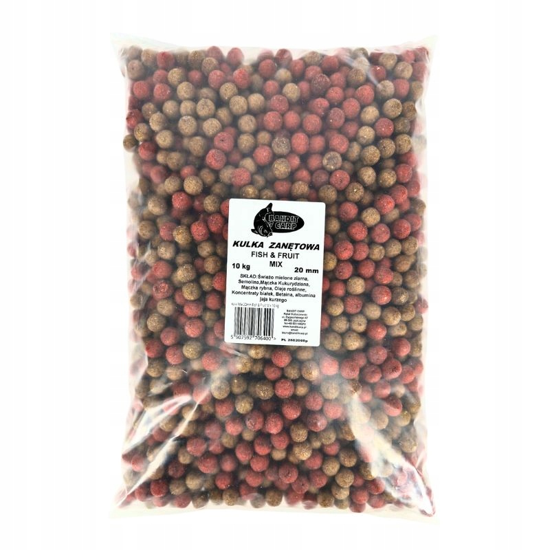 Bandit Carp Kulki zanętowe Fish Fruit MIX 16/20mm 10kg