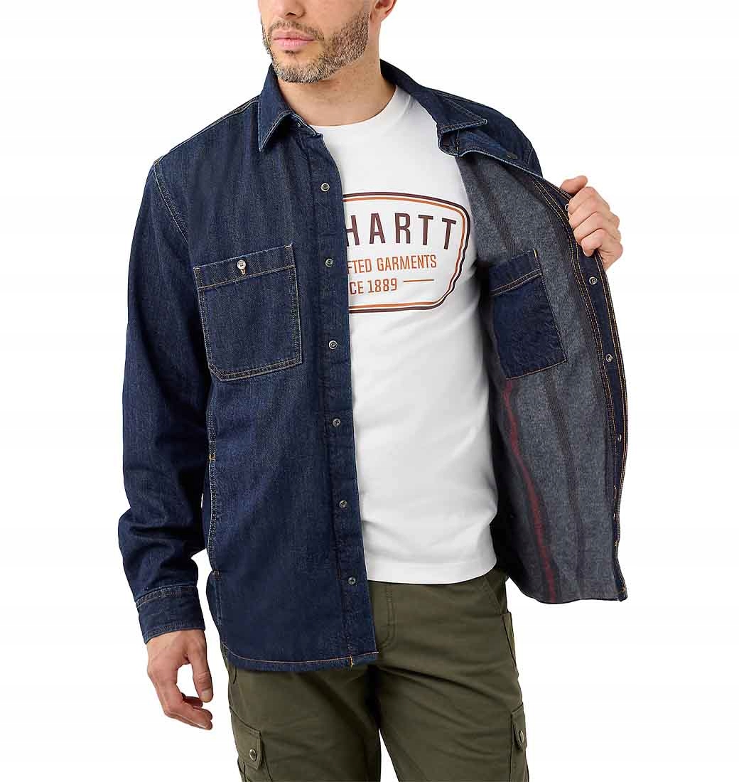 Zateplená košile Carhartt Relaxed Denim Glacier