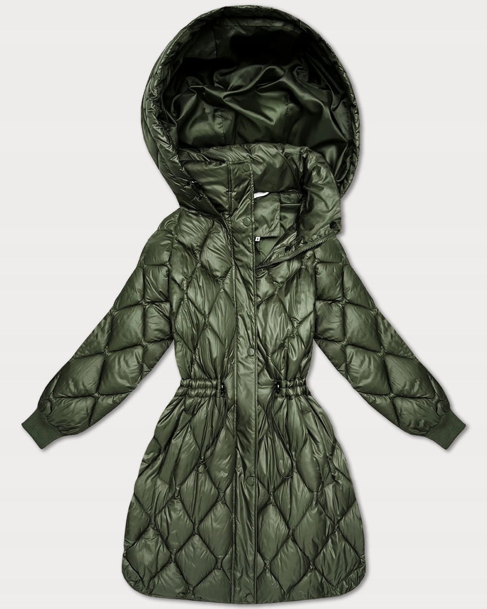 Volná Bunda S Širokými Rukávy 6518 Khaki XL (42)