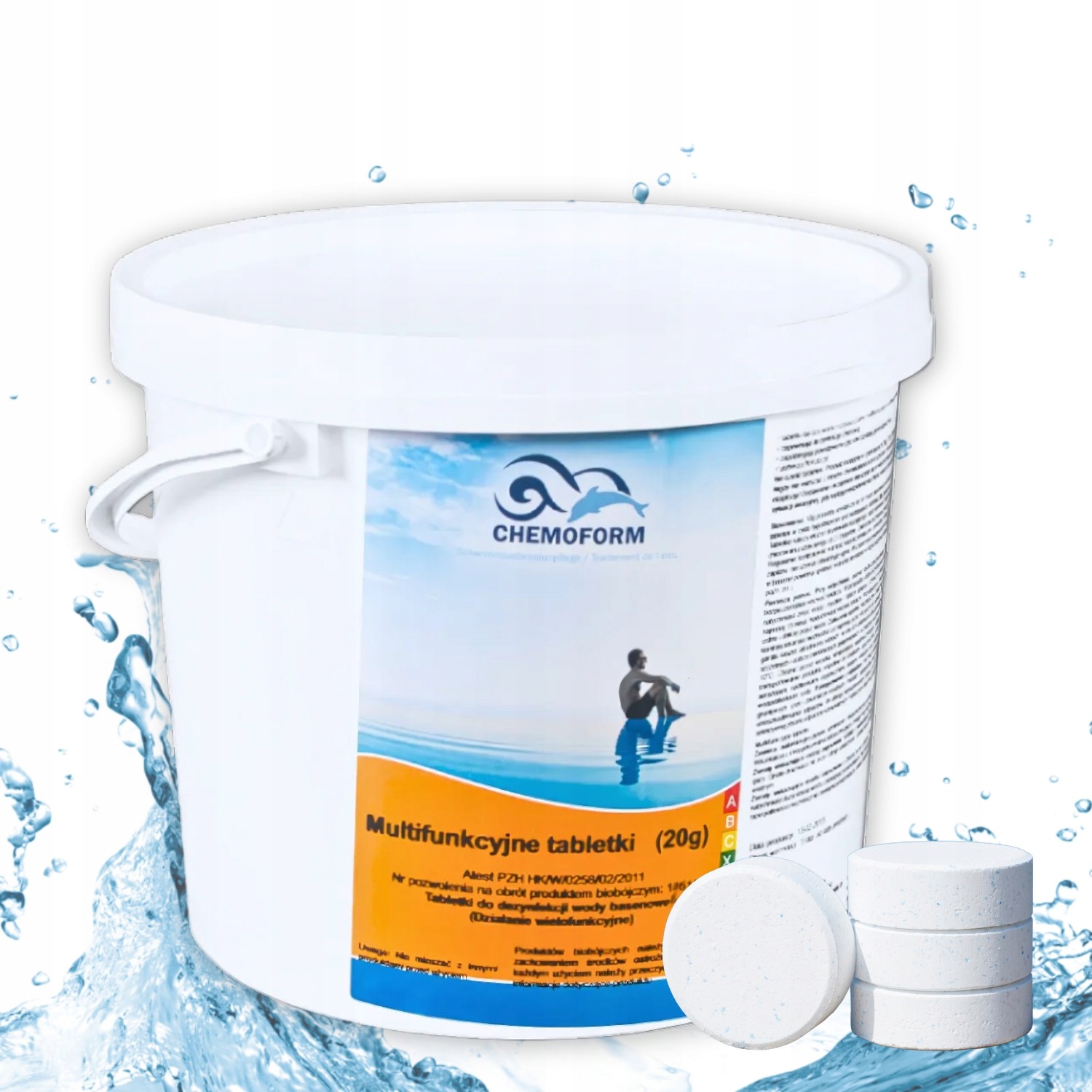 Multitabletki Chlor Wielofunkcyjny 20G Do Basenu Chemoform 3KG