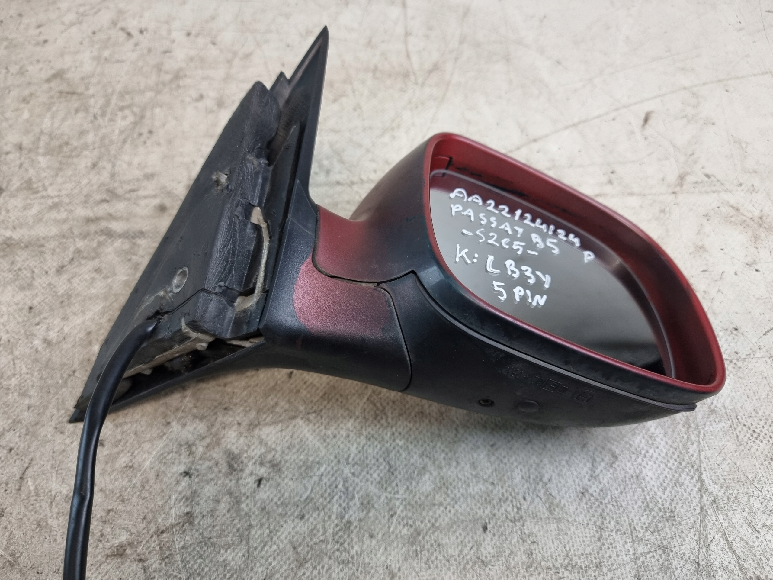 mirror right electrics 5PIN K: LB3Y OE 3B0857934 VW PASSAT B5 98r