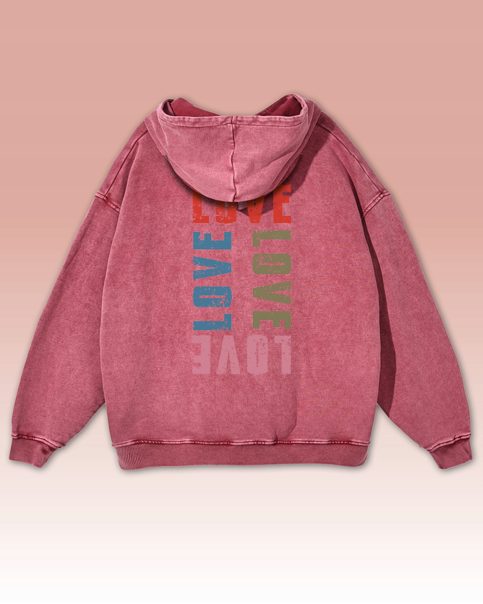 Mikina Colors of Love Barvy lásky Minimalismus Symbol Červená L