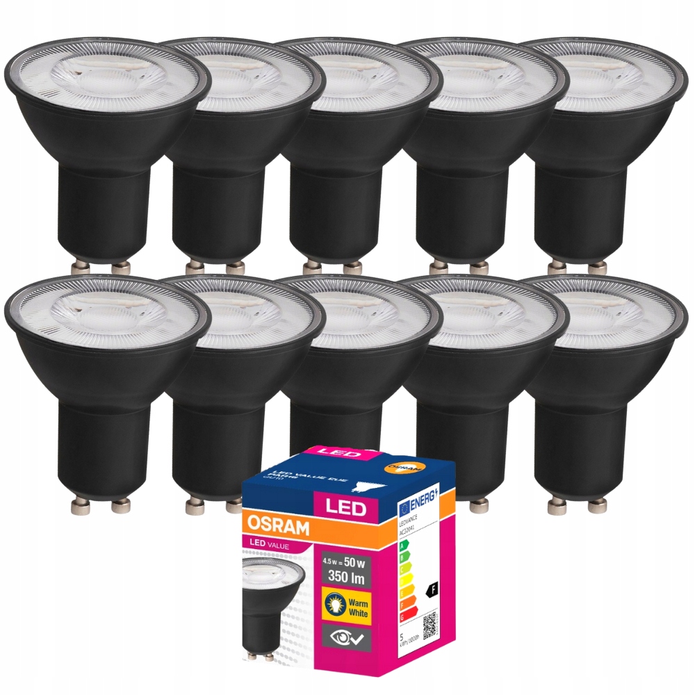 

10x Żarówka Czarna Led GU10 4,5W Osram 4000K
