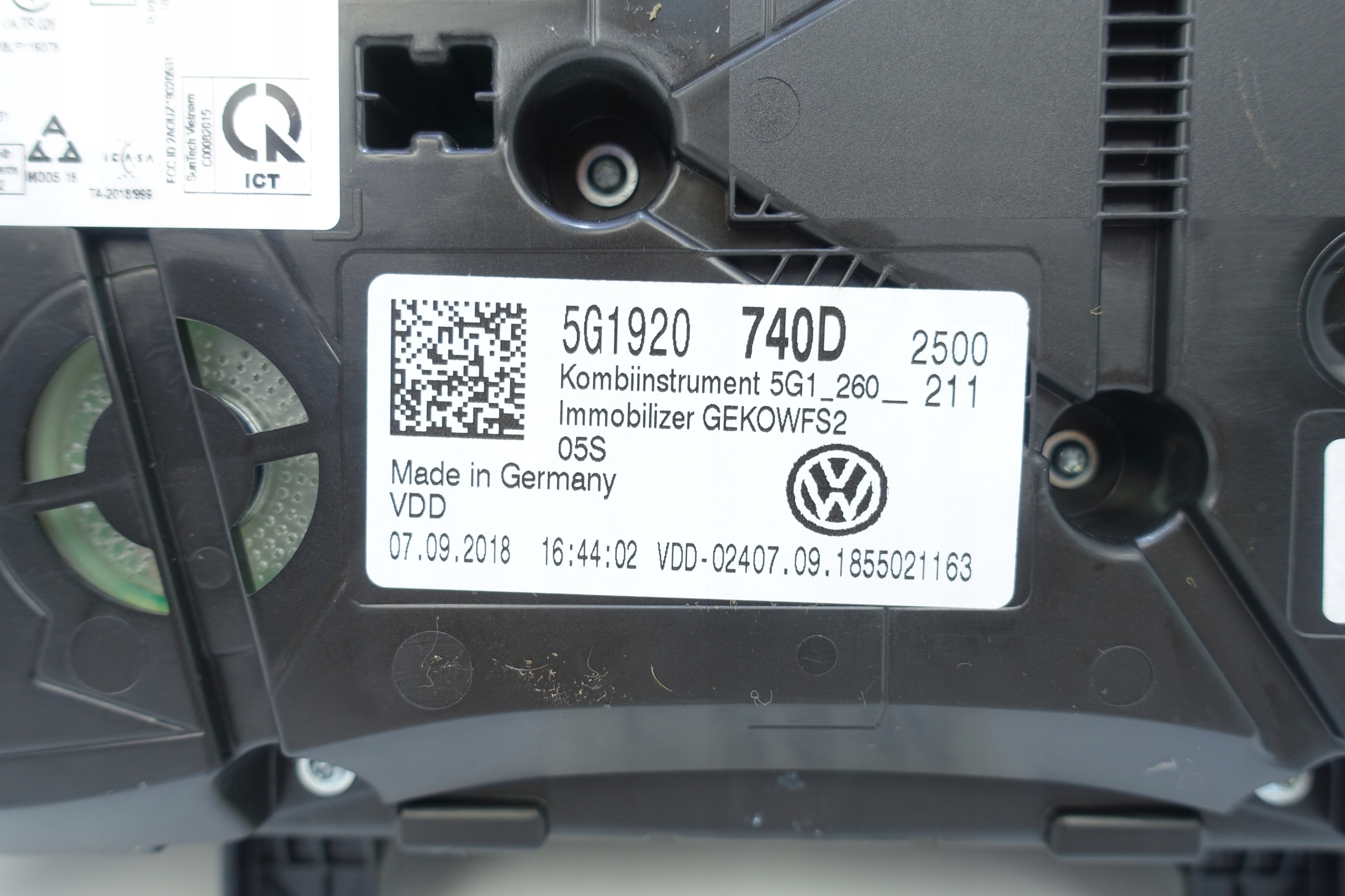 dials dials VW GOLF VII 7 5G 19506KM 5G1920740D