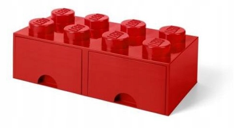 Lego pojemnik klocek z dwoma szufladami ósemka