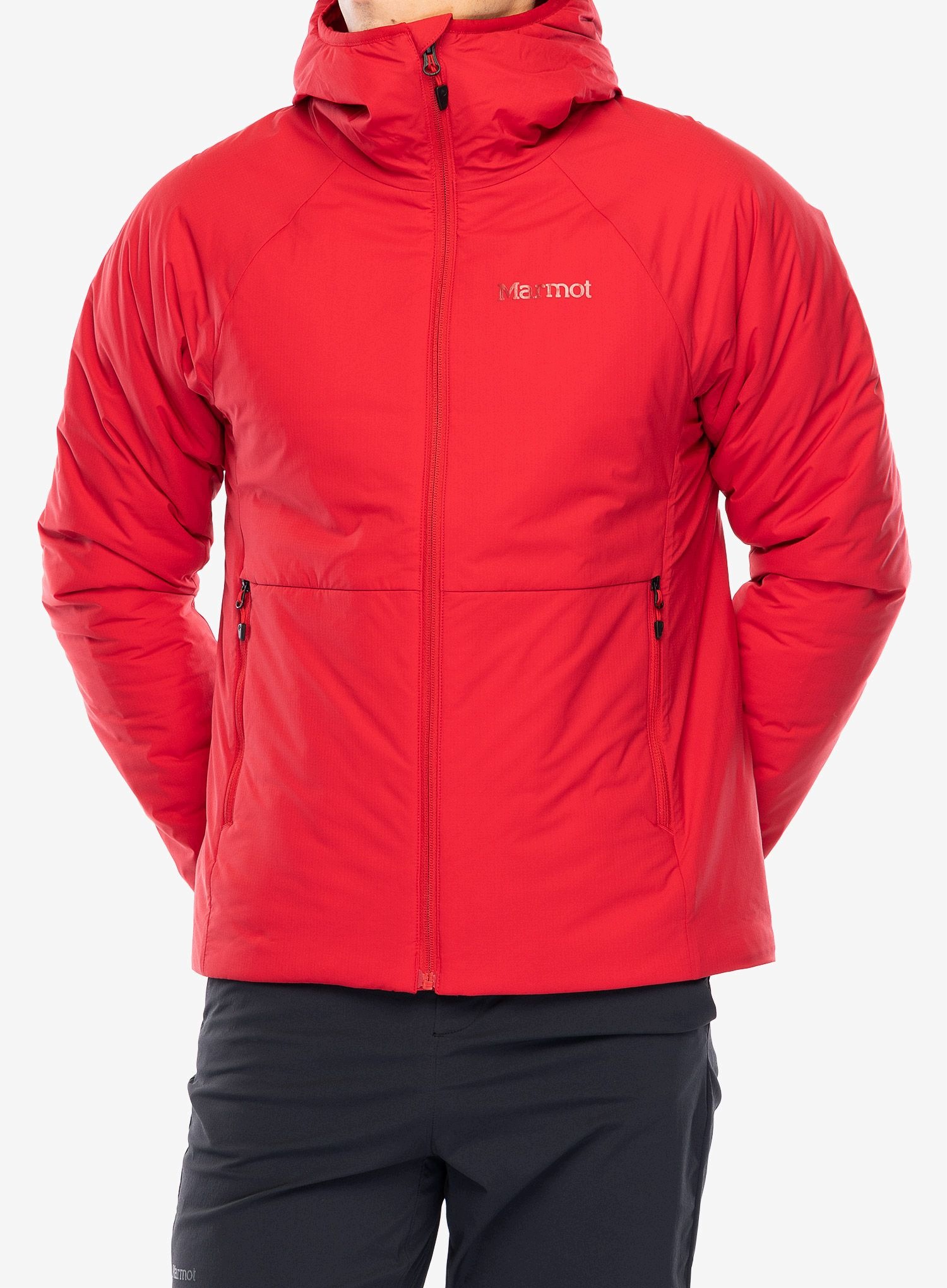 Zateplená bunda Marmot Novus Hoody team red XXL