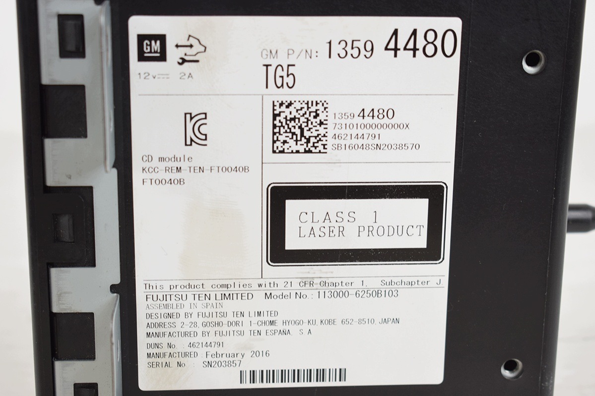 changer CD OPEL INSIGNIA A 13594480