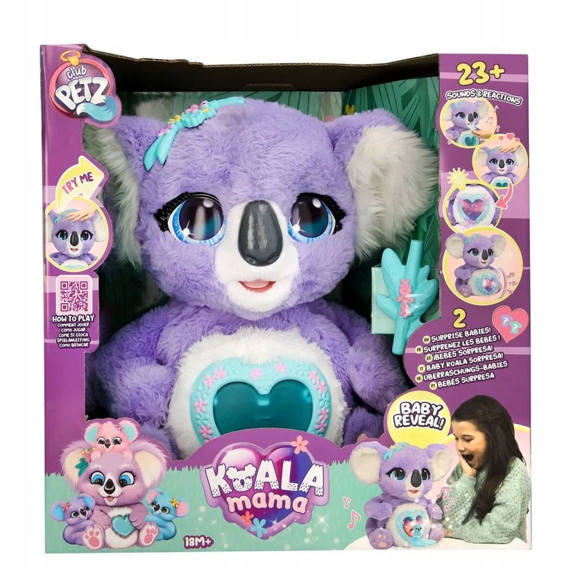 Club Petz Mama Koala Interaktywna Maskotka Rodzi maluszki Miś