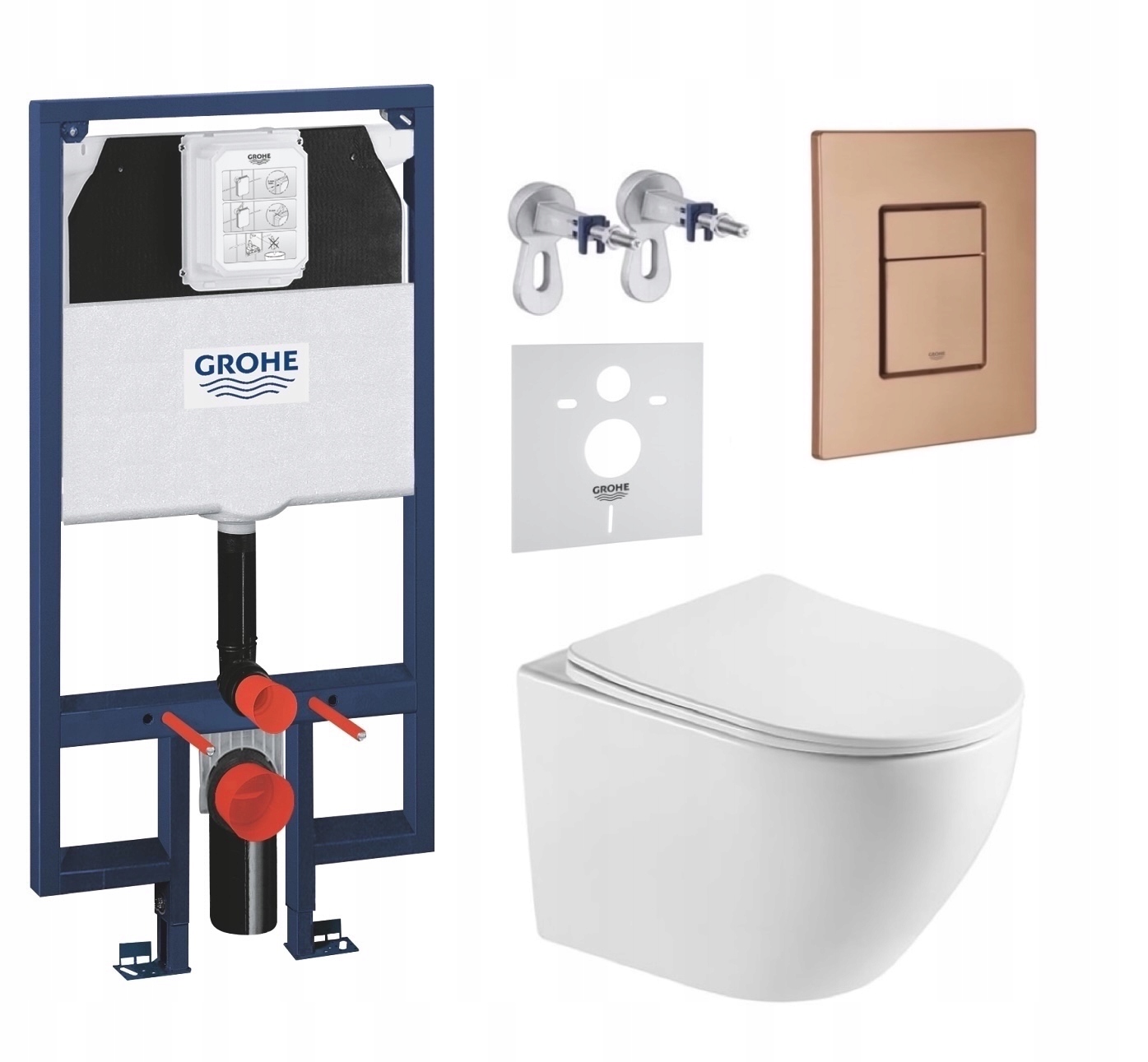 7v1 Wc Sada, Stelaz Grohe Slim Wc Miska Tornado Imprese Tlačidlo