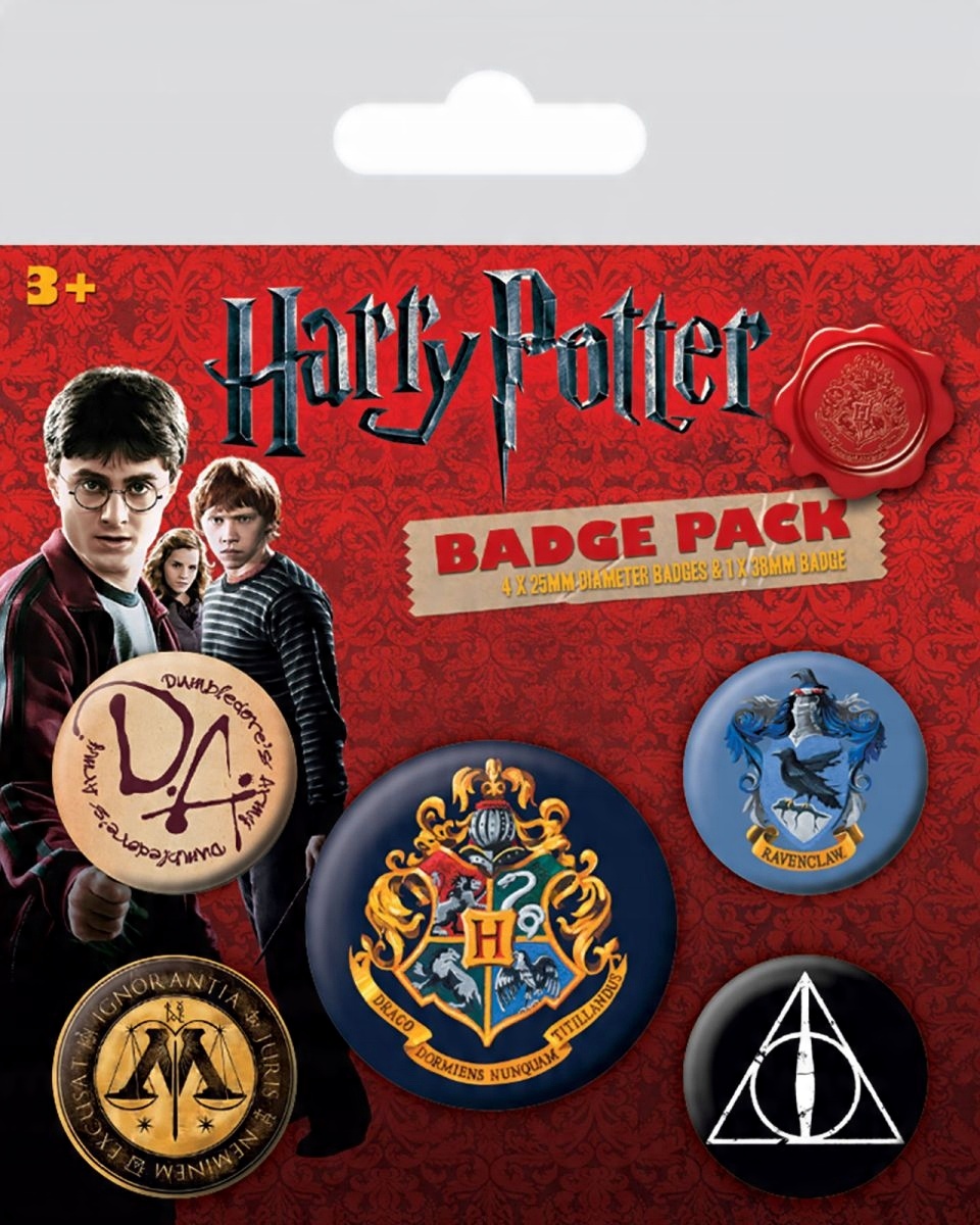 

Przypinki Harry Potter Hogwart zestaw 5szt