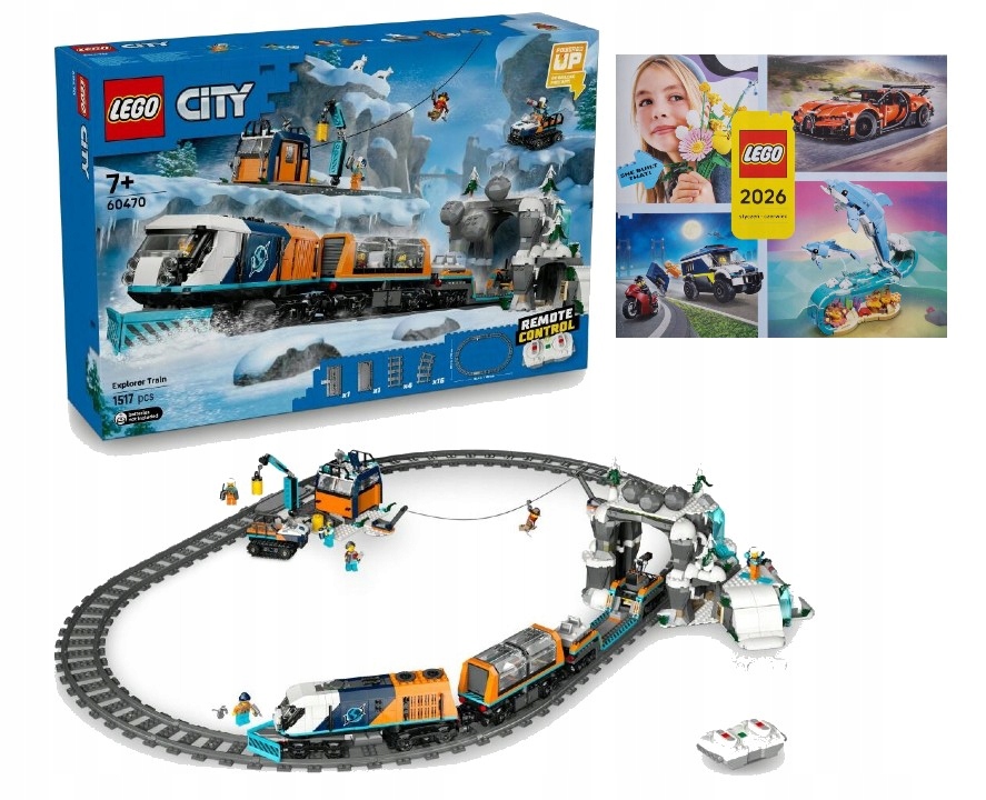 Lego City 7+ Duży Zestaw Pociąg Ekspres Polarny Dla Odkrywców Arktyki 60470