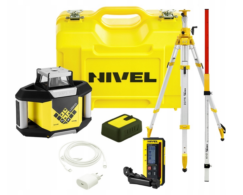 Nivel System NL320R zestaw niwelator, statyw korbowy SJJ32, łata LS-24