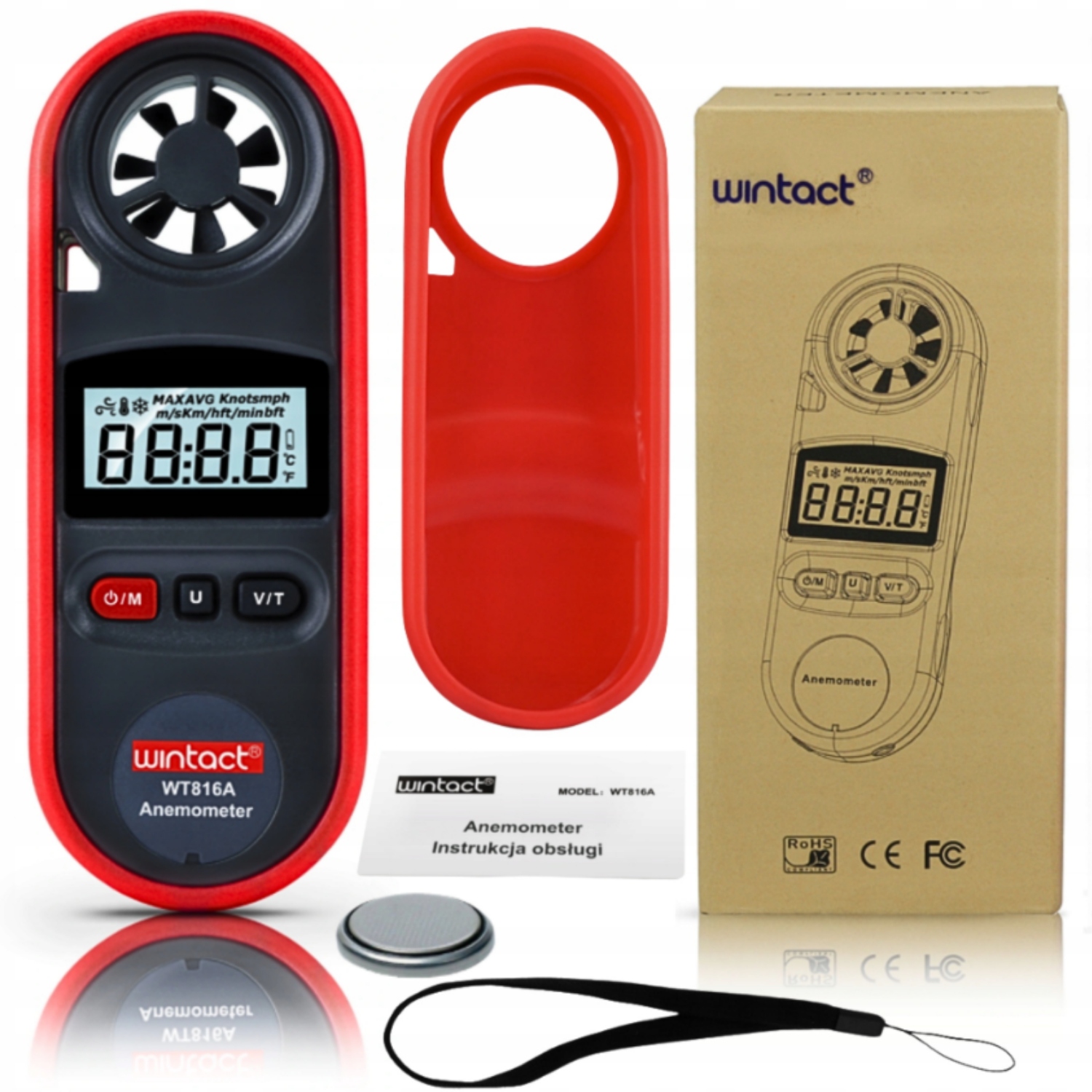 Анемометр Wintact WT816A