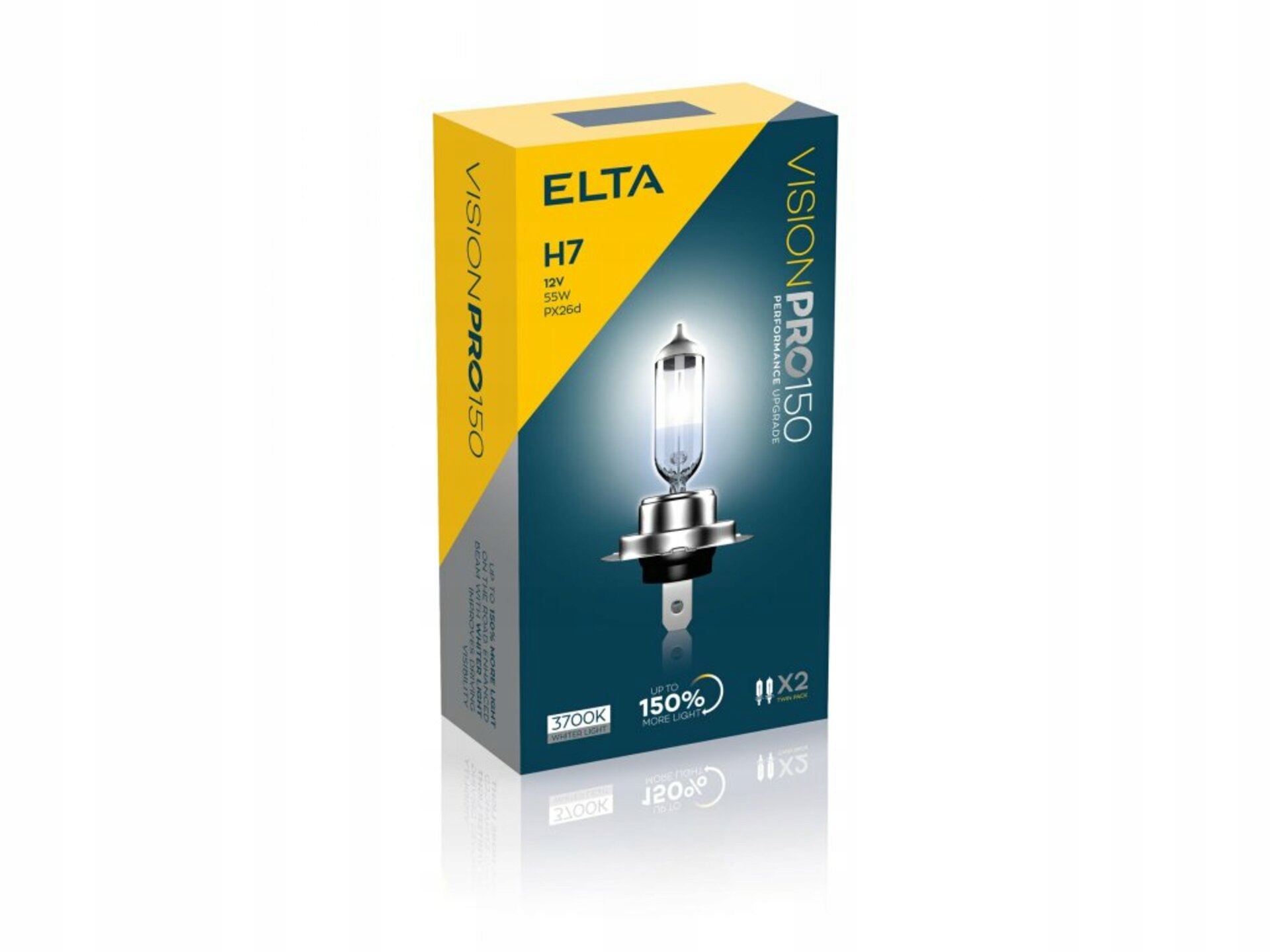 Elta H7 VisionPro +150% 55W 12V Px26d zestaw 2szt.