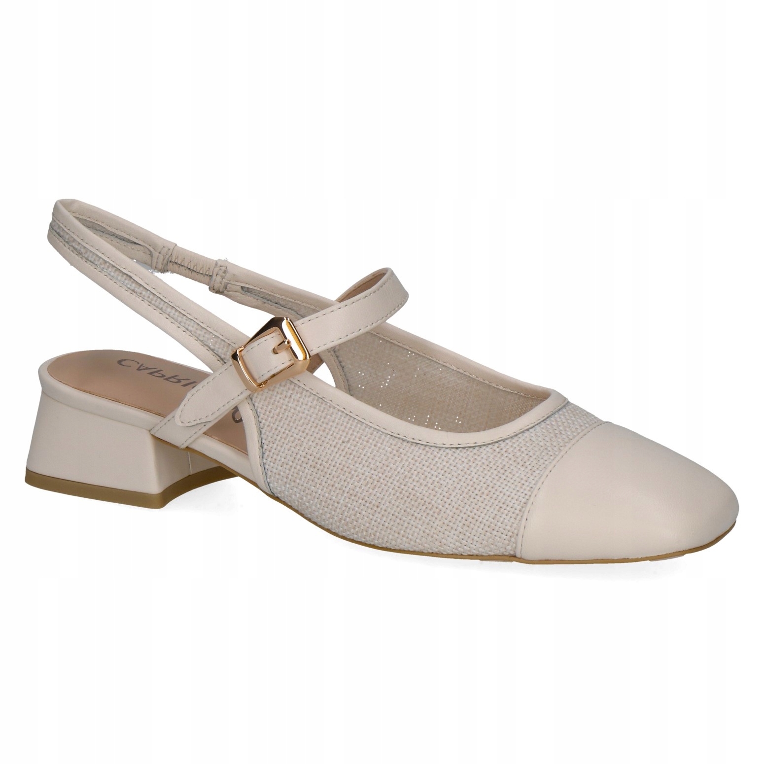 Caprice 29604-46 Lodičky S Odkrytou Patou Ecru Vel. 40,5