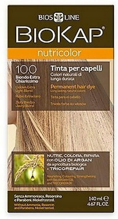 Biokap Nutricolor barva na vlasy 10.0 zlatá velmi světlá blond 140 ml
