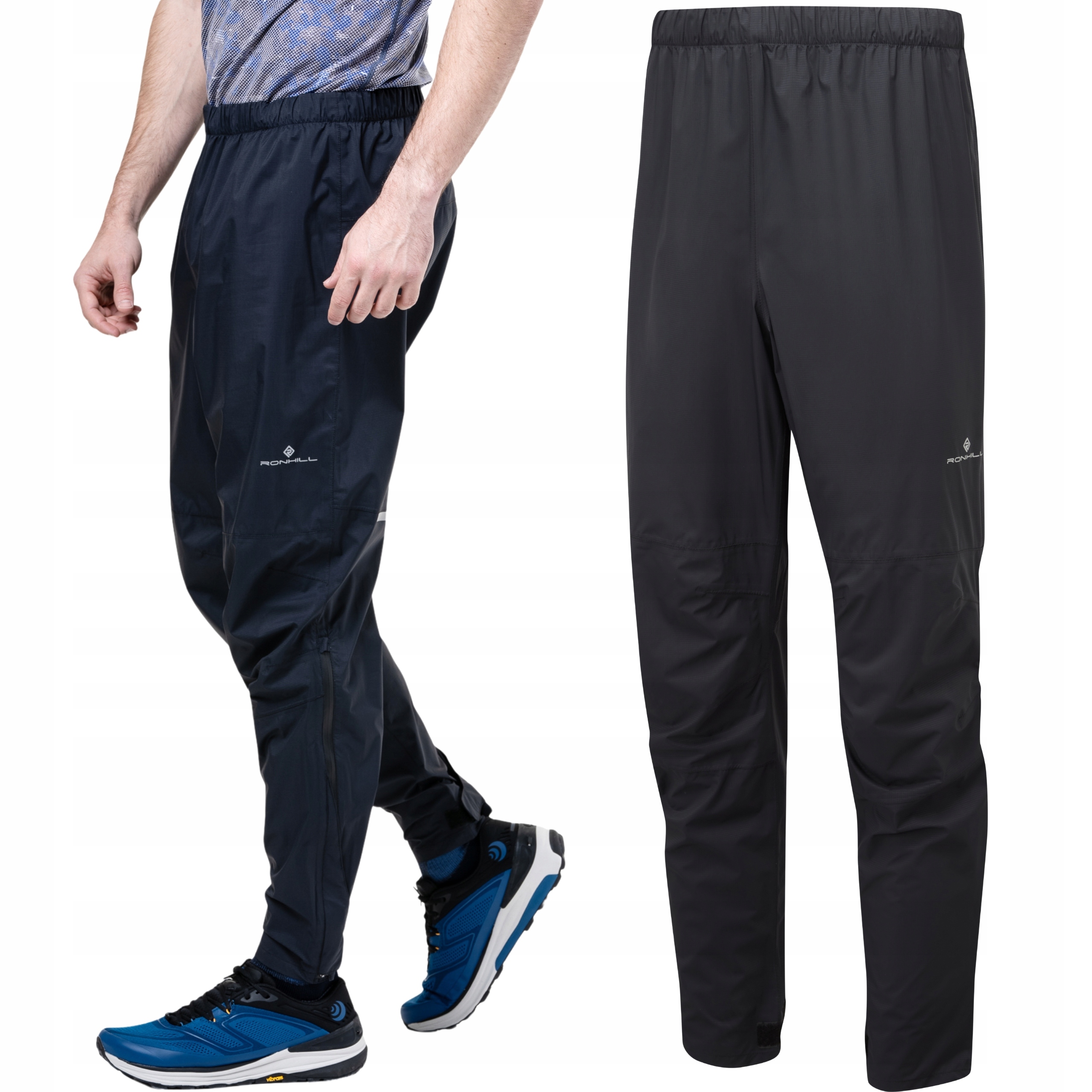 Spodnie do Biegania Wodoodporne Ronhill Unisex Tech Storm Pants Czarne L