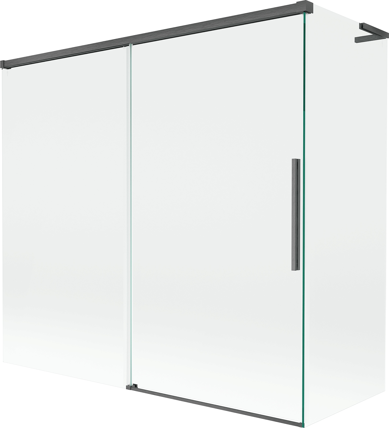 Mexen Rox L Parawan Nawannowy 2-SKRZYDŁOWY 170+75X150 Transparent Gun Gray