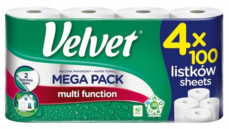

Velvet Pack Ręcznik Papierowy uniwersalny A'4