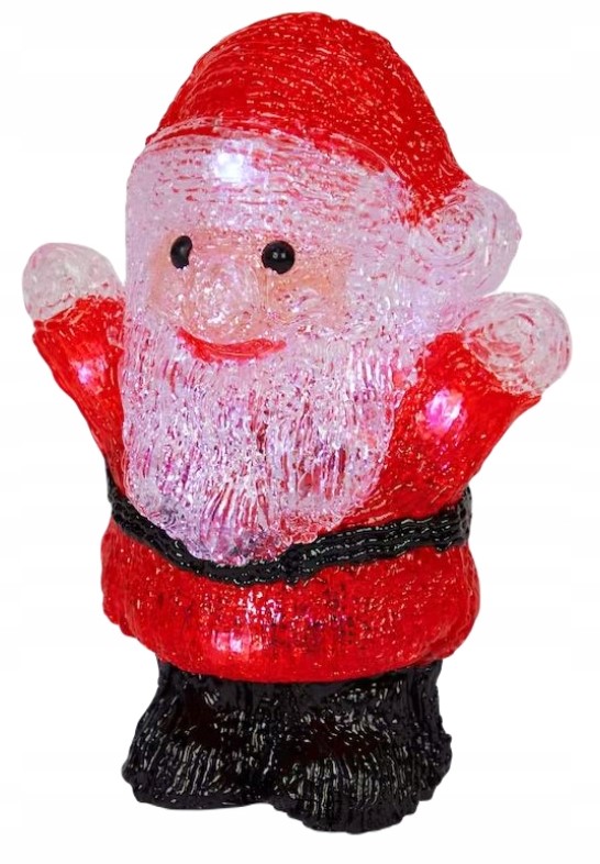 Figurka świąteczna z oświetleniem LED Mikołaj