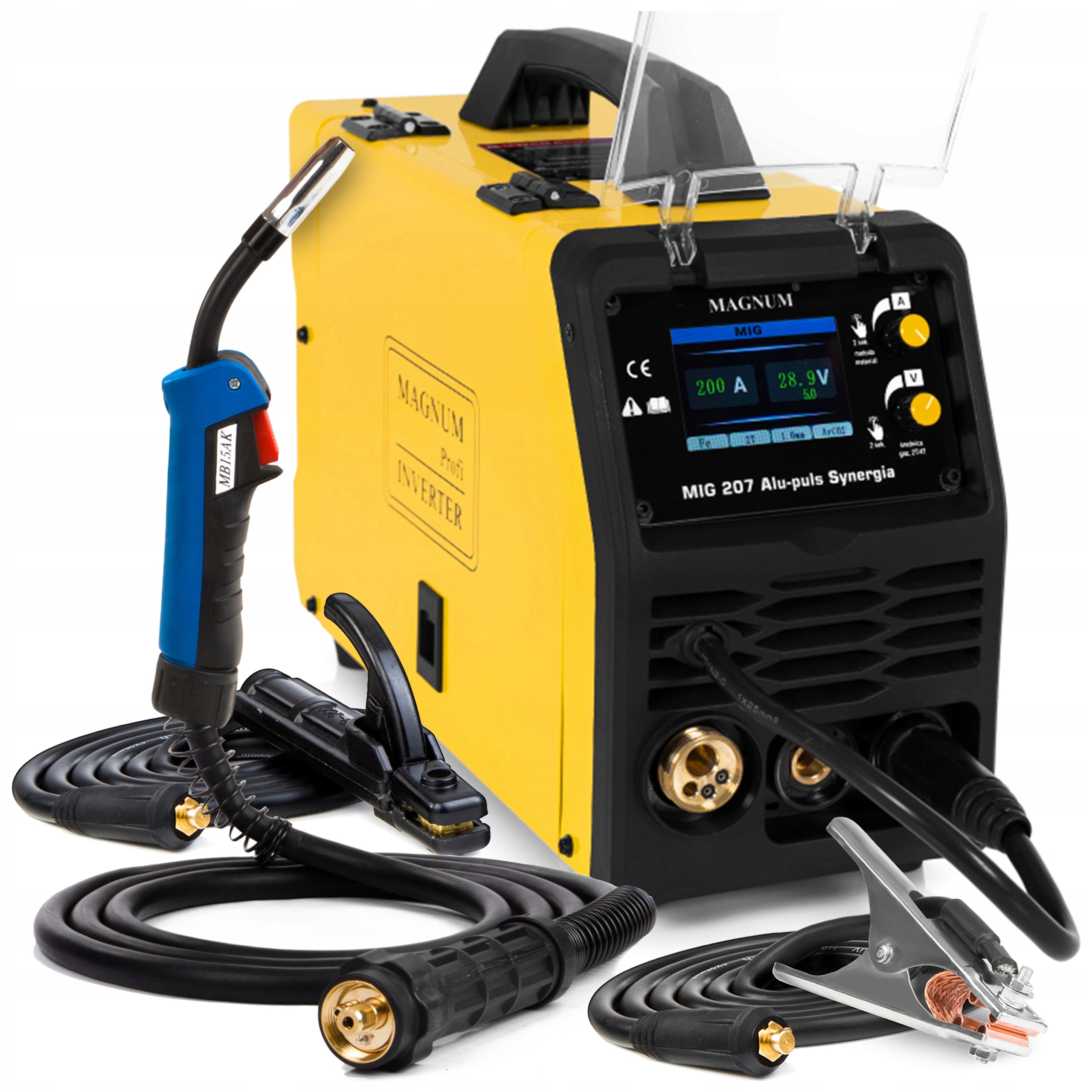 Svářečka Migomat Magnum Mig 207 Hliník Puls Synergie Mma Tig 200A 230V