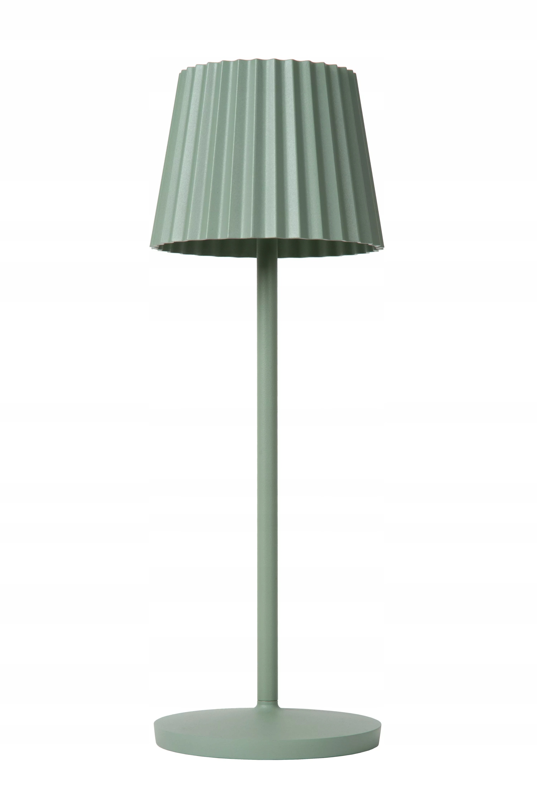 Vonkajšia akumulátorová Led ozdobná stolová lampa zelená 38 cm Lucide
