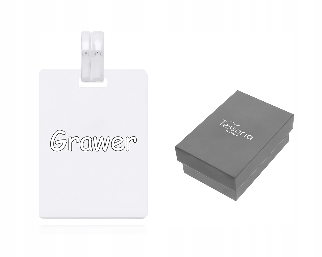 Pánský Stříbrný Přívěsek S Pesí Známkou, Vojenská Známka Plátek Velká Gravírování ryzost 925