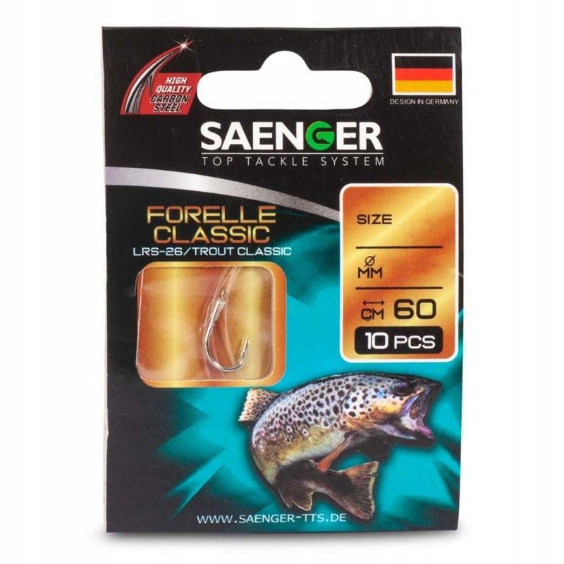 Saenger Przypony Trout Classic ROZ.12 60CM 0,18MM