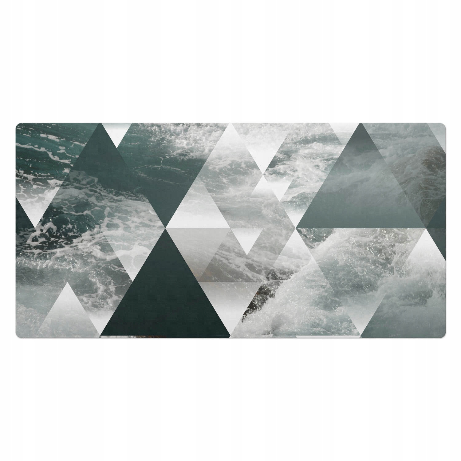 Protiskluzová podložka na psací stůl s potiskem Vzor vlnitých postav 100 x 50 cm