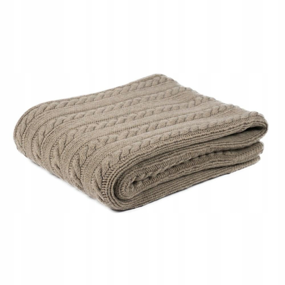 Pletená deka olivia 130x170 hnědá, světlá, rehabilitační výrobky