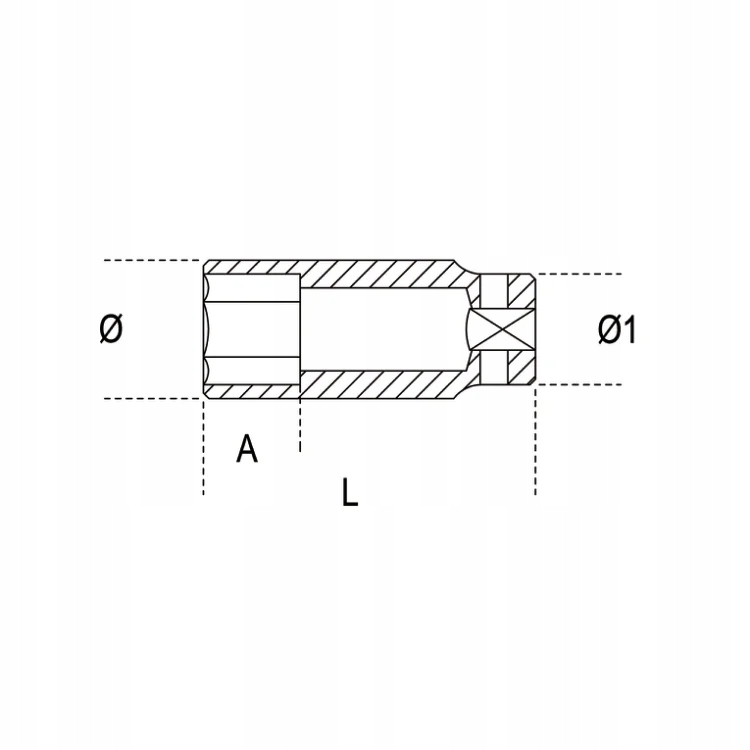 Nasadka udarowa 1" 6-kątna 70mm długa 729L Beta Marka Beta