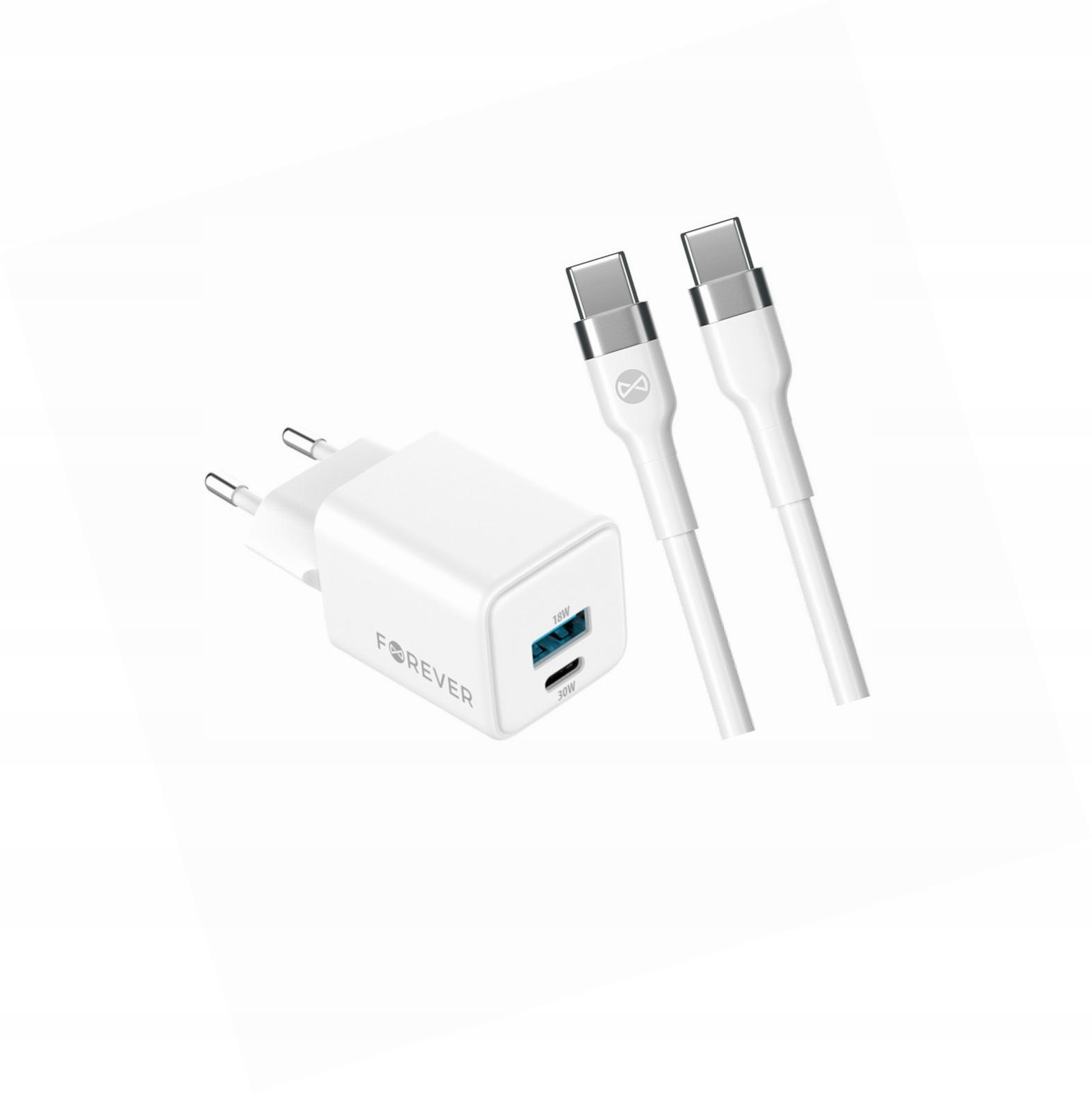 Szybka ładowarka GaN 30W 2 wejścia Usb i Usb-c z kablem do Xiaomi 12 Pro