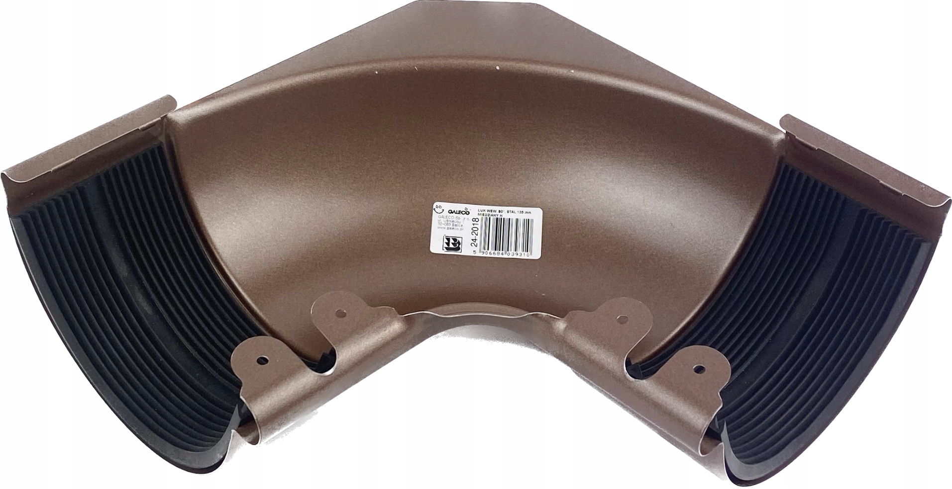 Vnitřní rohový úhel 90° pro okap 135 mm Galeco Ocel Metalic měděná