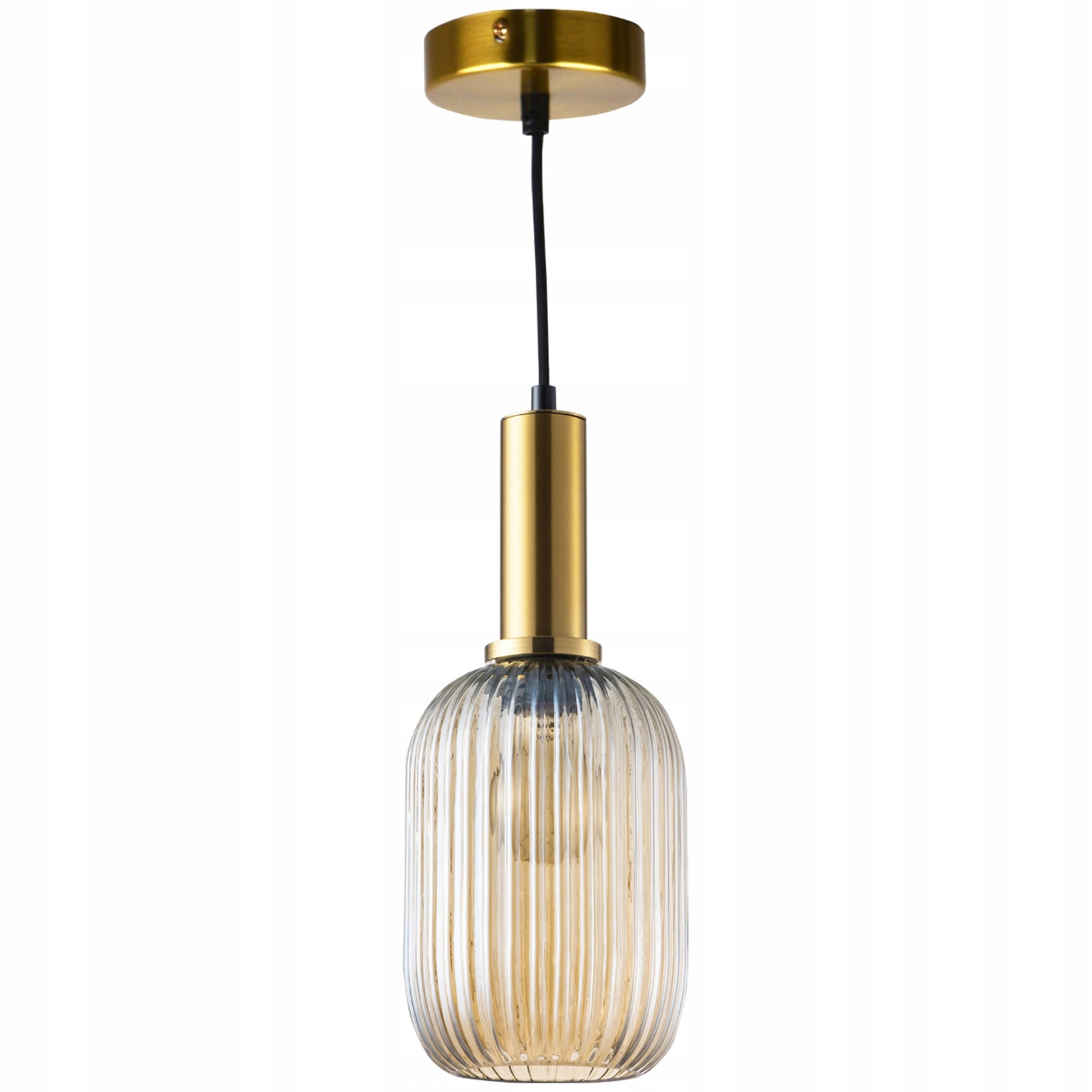 

Lampa Sufitowa Wisząca Suffolk E27 Szklana Złota