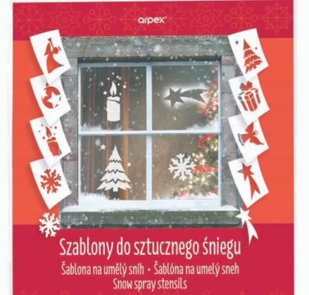 

Szablon do sztucznego śniegu świąteczny okna Ar