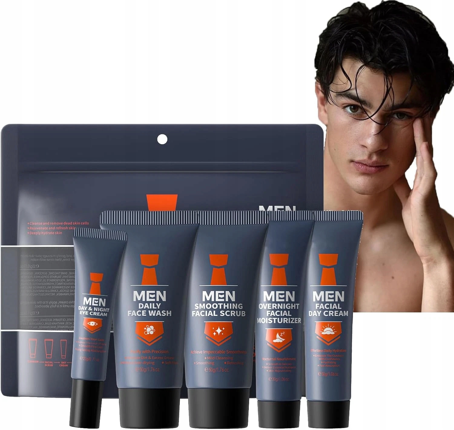 Sada péče o obličej pro muže 5v1 Men Facial Skincare Kit