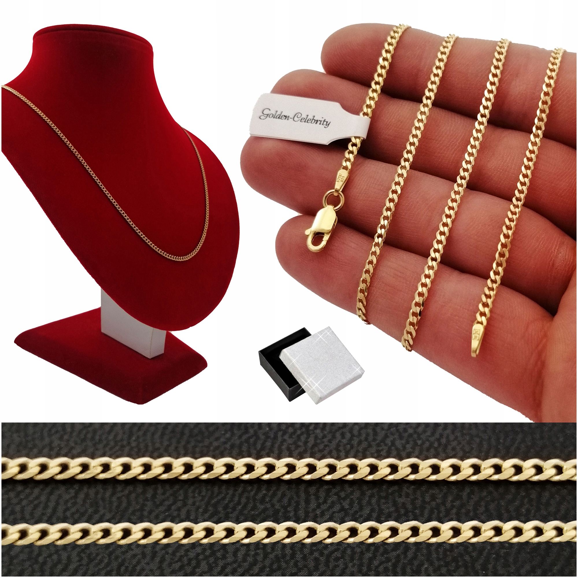 Zlatý Dámský Řetízek Pancíř Plný 925/585 50 CM