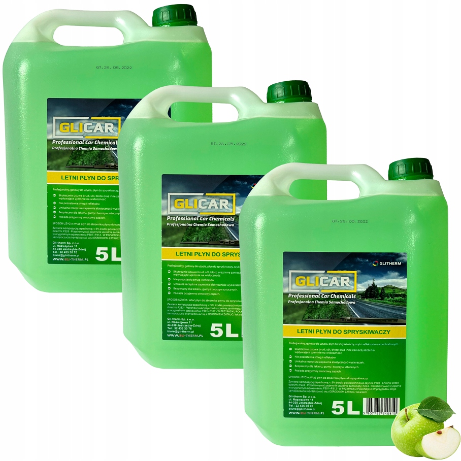 

Płyn do spryskiwaczy Letni Zapachowy 3x5L 15L